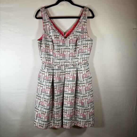 Trina Turk Linda Basket Weave Jacquard Dress Size 10 - Picture 1 of 11